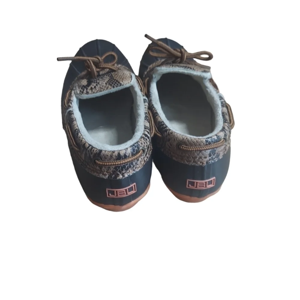 7.5 JBU brown snakr skin waterproof rain‎ shoes